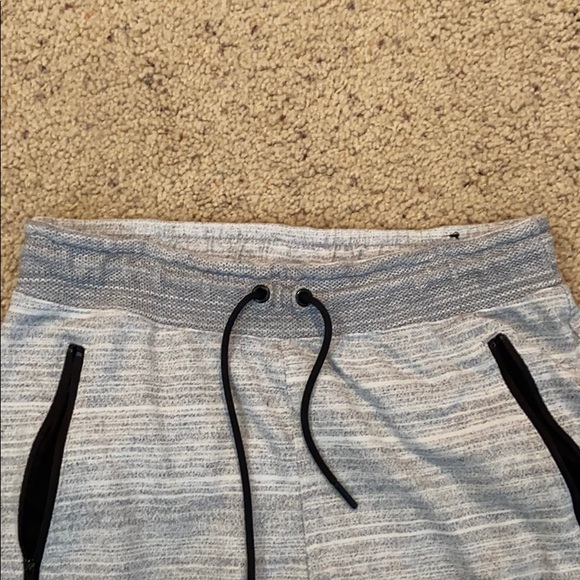 Grey and white thin stripped Nike Joggers - Picture 2 of 3